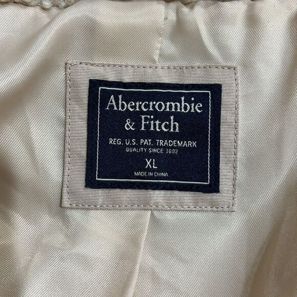 Abercrombie Mixed Fabric Teddy Coat - XL - Cream - Picture 9 of 10